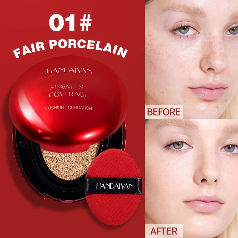 Air Cushion Foundation Light Natural Moisturizing Concealer Whitening Oil-Control Women Base Long-Lasting Makeup Korean Cosmetic