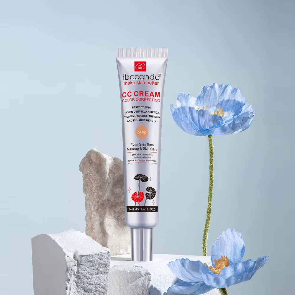 45Ml Color Correcting CC Cream Facial Centella Asiatica Repair BB Cream Natural Concealer Whitening Liquid Foundation Cosmetics
