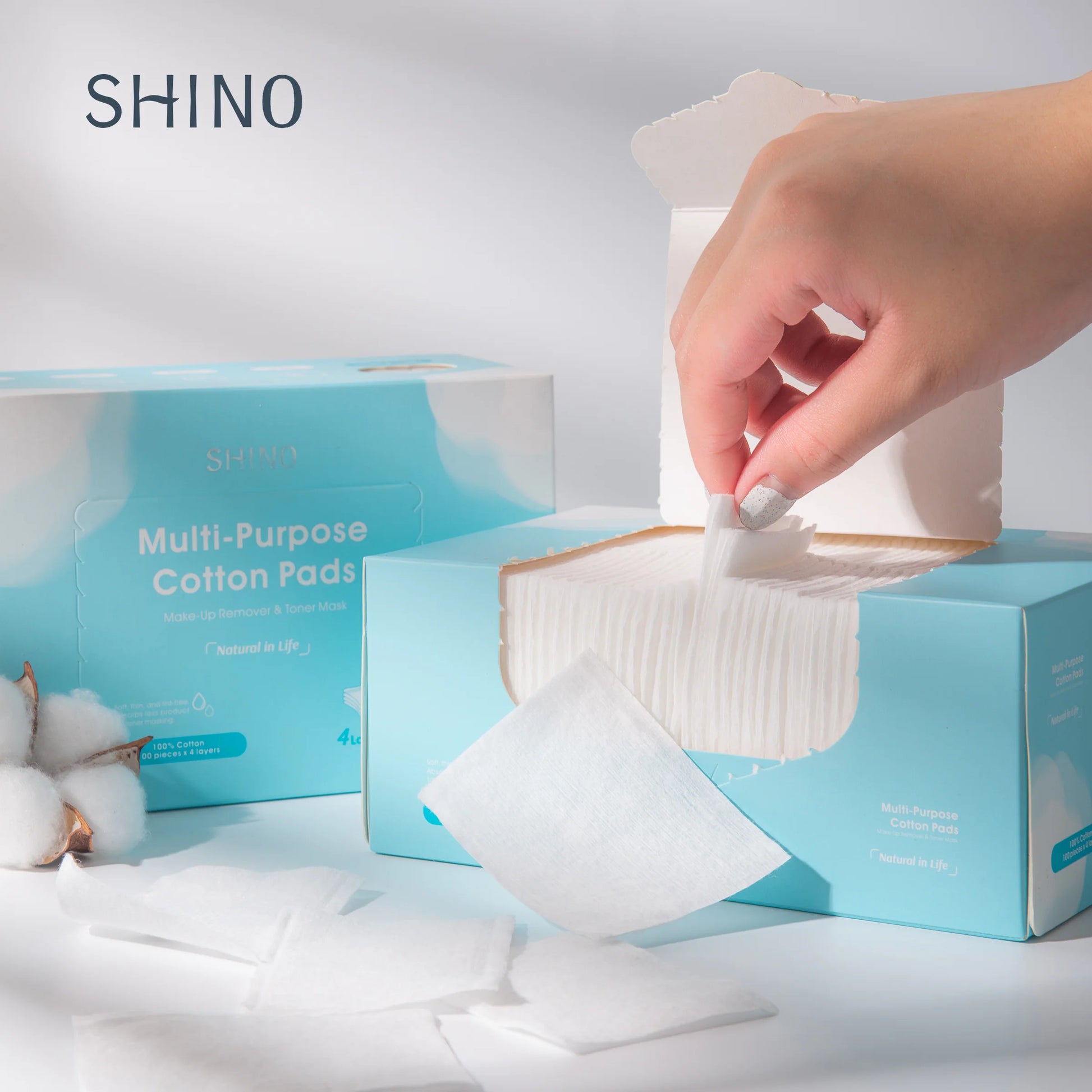 可撕4层卸妆湿敷二合一棉片 Multi-Purpose Cotton Pads, Make-Up Remover & Toner Mask, 100 Pcs/Pack