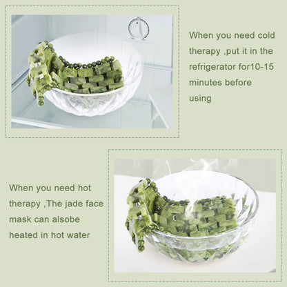 Facial Care Jade Eye Mask Beauty Cooling Cold SPA Massager Face Skincare Massage Tool anti Aging Spa Face Skin Care Tools