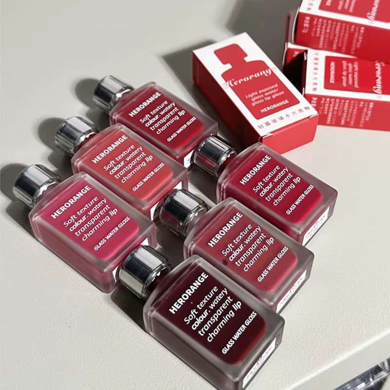 Light Glass-Like Lip Lacquer - Mirror Shine, Hydrating Formula; Smudge-Proof, Long-Wear, and Skin-Brightening