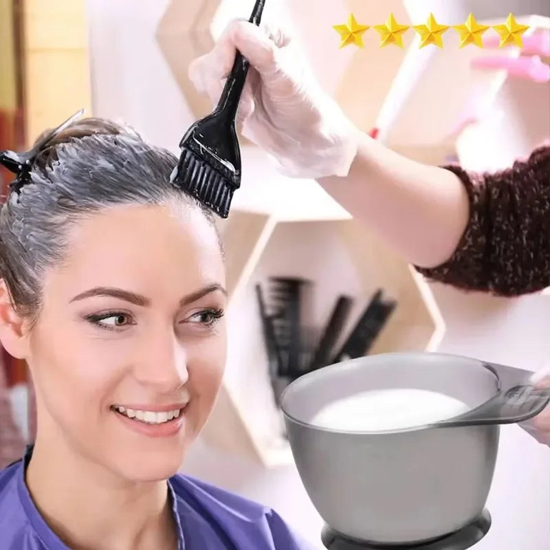 【Hot Sales】6Pcs/Set Professional Hair Coloring Kit for Barber Salon and Home Use - Includes Hairdressing Tools for Perfect