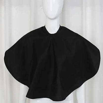 Black Short Square Waterproof Hairdressing Cape – Professional Salon Barber Hair Cutting Wrap & Dyeing Tool