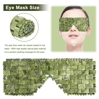 Facial Care Jade Eye Mask Beauty Cooling Cold SPA Massager Face Skincare Massage Tool anti Aging Spa Face Skin Care Tools