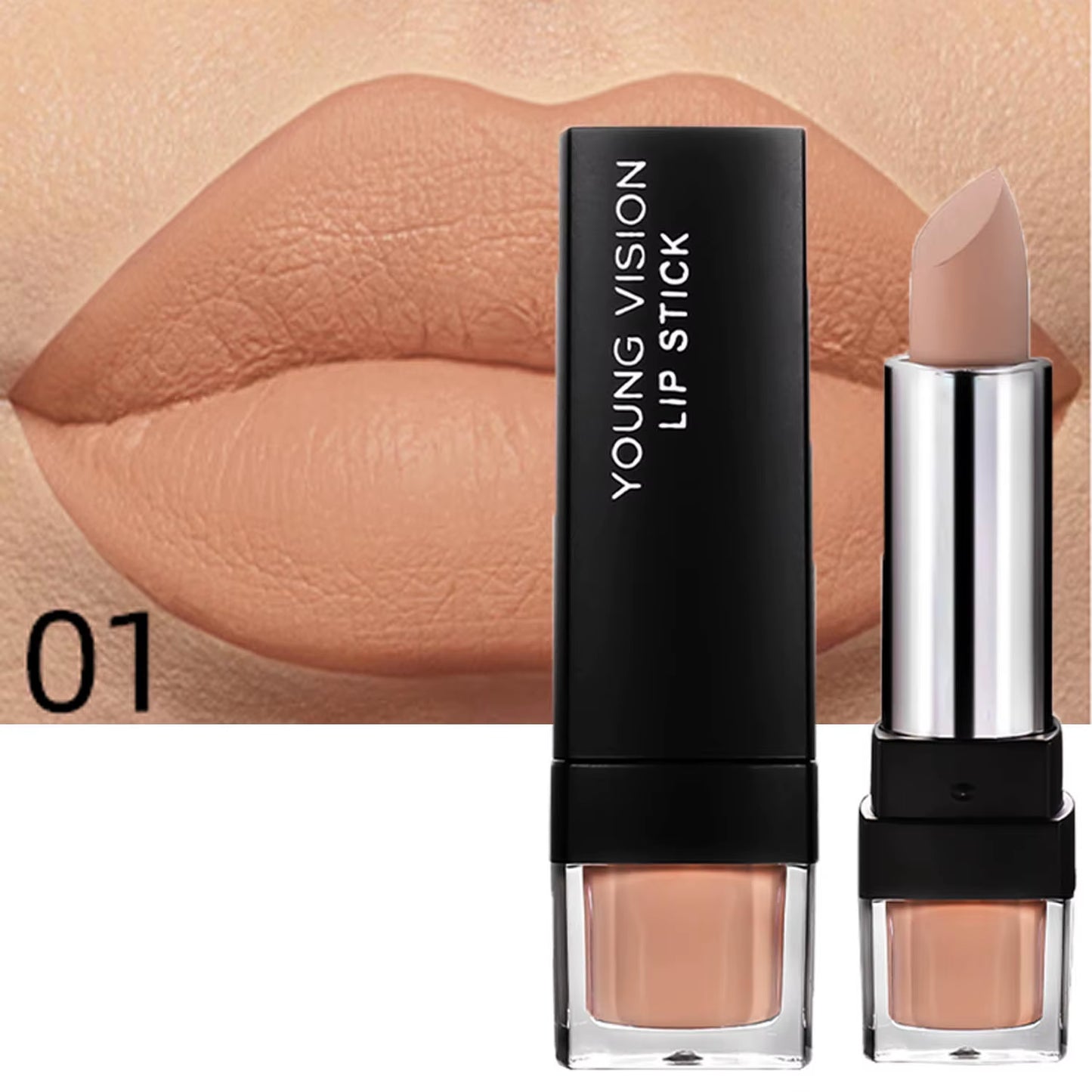 6-Color Matte Lipstick , Non-Fading, Non-Stick Cup Long-Lasting Velvet Finish, Smooth Matte Lip Color Waterproof Smudge-Proof