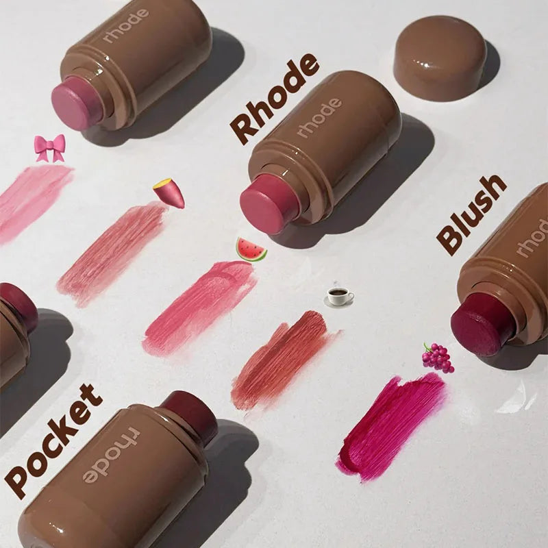 Fashion New Makeup Transparent Multicolored Lip Gloss Powder Blusher Stick Moisturizing Essence Facial Cleanser Care for Girls